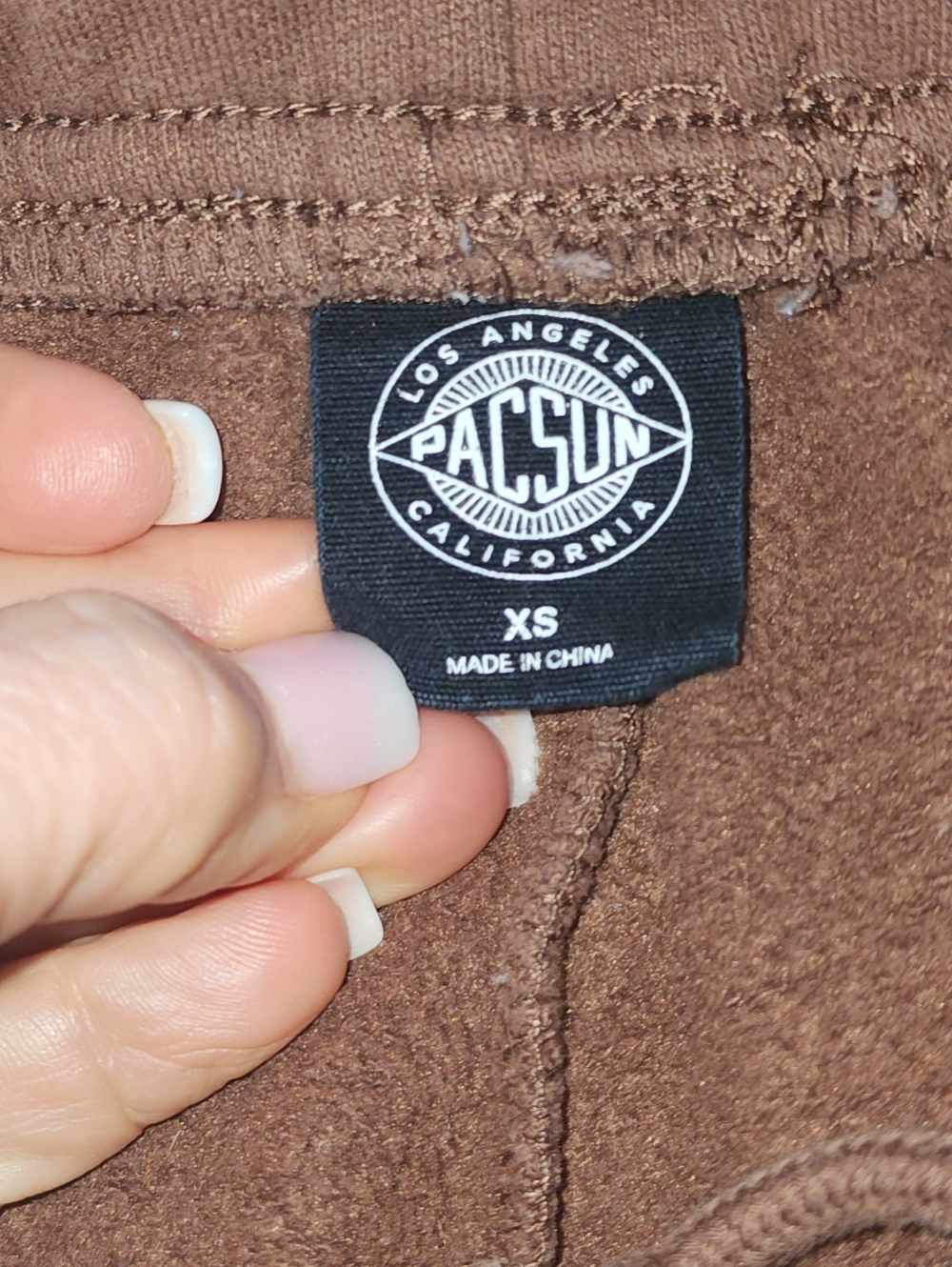 PacSun Brown Jogger Sweatpants with Logo XSmall - Picture 4 of 6